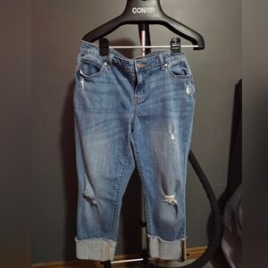 Jennifer Lopez Blue Distressed Ankle Jeans